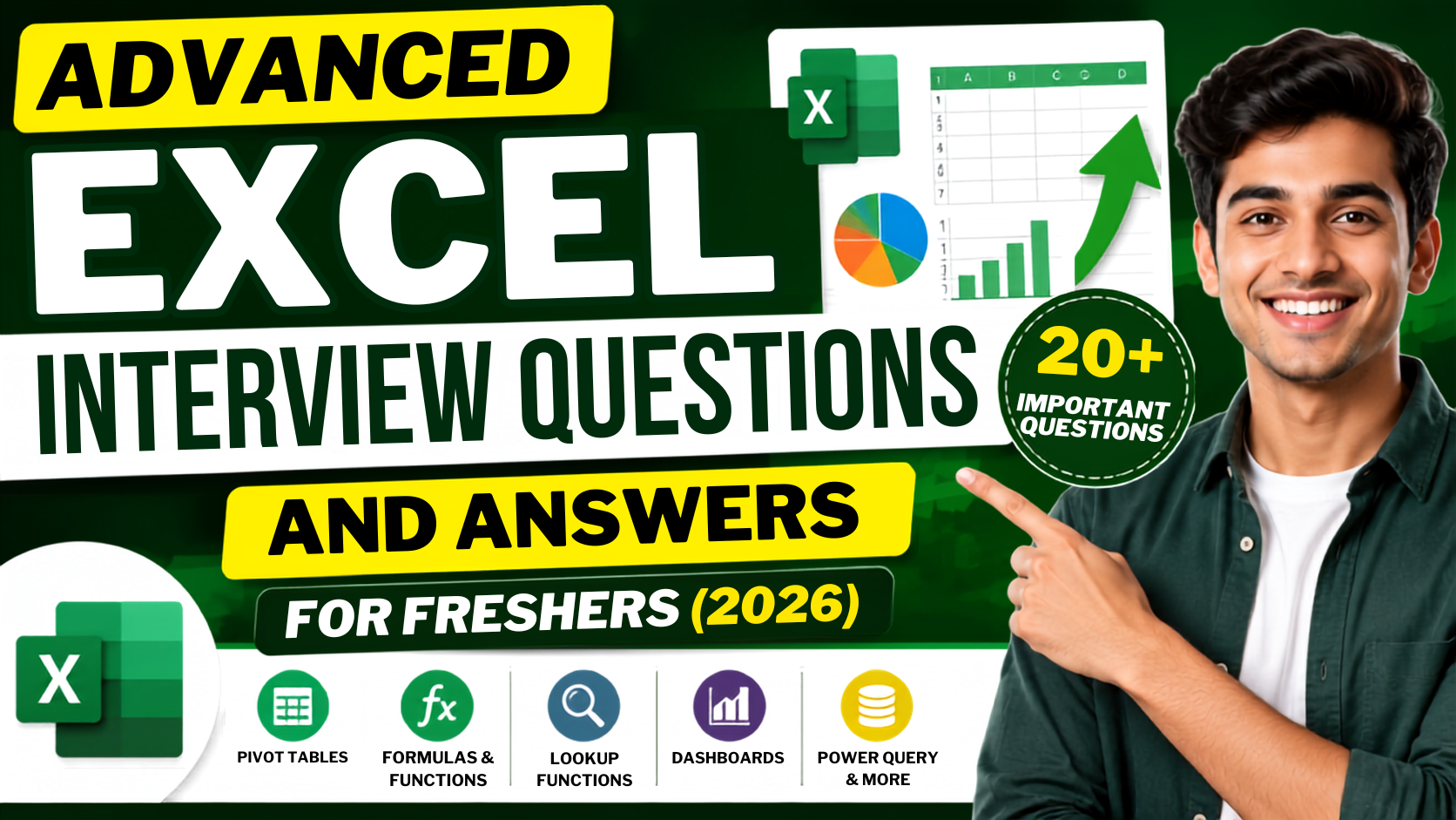 Advanced Excel interview questions and answers for freshers 2026